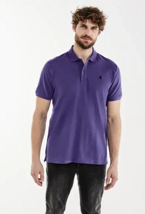 Street One MEN Männer Piquée Poloshirt in Lila, Gr: M