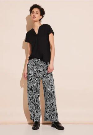 Street One Frauen High Waist Hose in Schwarz, Gr: 38