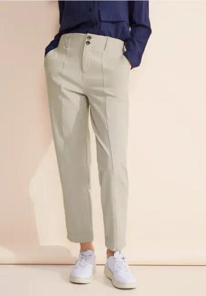 Street One Frauen Travel Chino Hose in Grau, Gr: 44