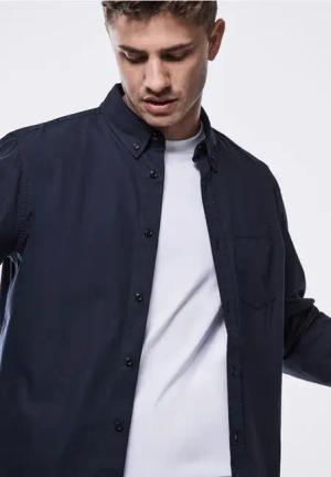 Street One MEN Männer Popeline-Hemd in Blau, Gr: 3XL