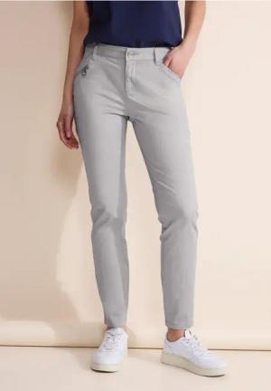 Street One Frauen Casual Fit Hose in Grau, Gr: 46