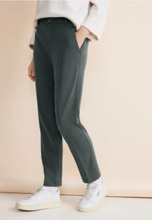 Street One Frauen Casual Fit Chinohose in Grün, Gr: 36