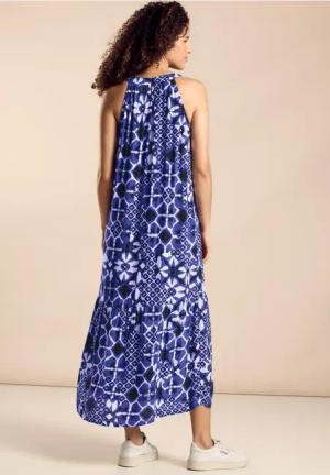 Street One Frauen Maxikleid mit Print in Blau, Gr: 42