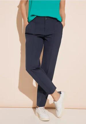 Street One Frauen Casual Fit Hose in Blau, Gr: 32