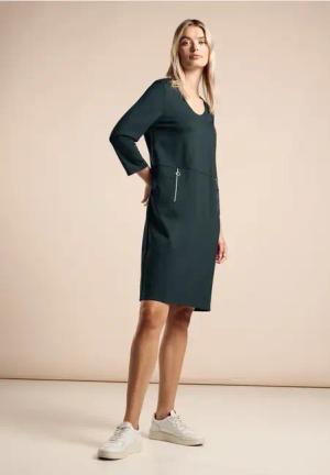 Street One Frauen Sweatkleid in Grün, Gr: 36