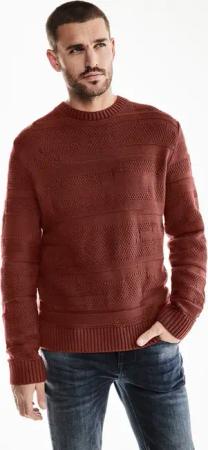 Street One MEN Männer Pullover mit Muster in Rot, Gr: XXL