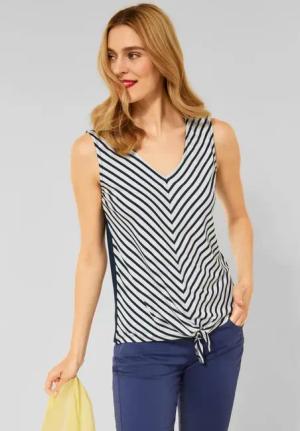 Street One Frauen Top im Multicolorprint in Blau, Gr: 36