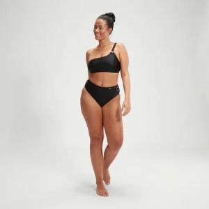 Formendes asymmetrisches Bikinioberteil für Damen Schwarz