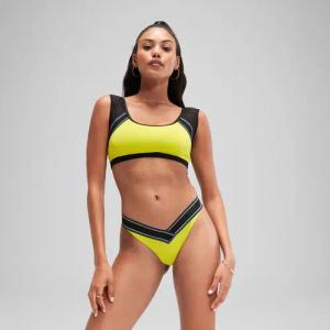 Grüne FLU3NTE V Scoop-Bikinihose
