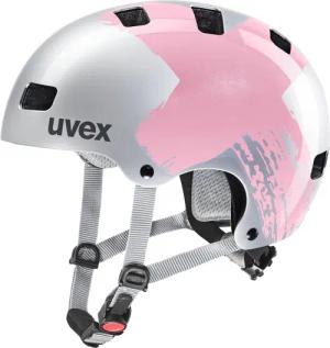uvex Kid 3 Kinder-Fahrradhelm (55-58 cm, 36 silver/rose)