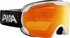 Alpina Pheos Multi Mirror Skibrille (814 weiß/schwarz, Scheibe: MULTIMIRROR orange)