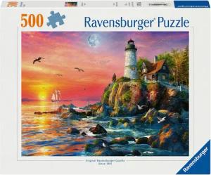 Ravensburger Puzzle Leuchtturm am Abend, 500 Puzzleteile, Made in Germany