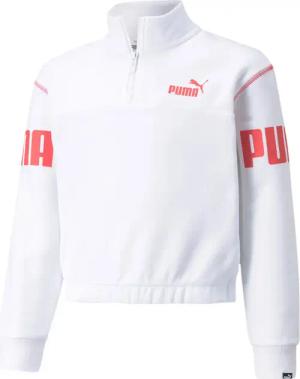 Puma - Power Half-Zip Crew Sweatshirt Mädchen puma white