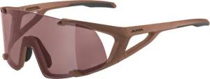 Alpina Hawkeye Q-Lite Sportbrille (051 brick matt, Scheibe: black/red mirror (S3))