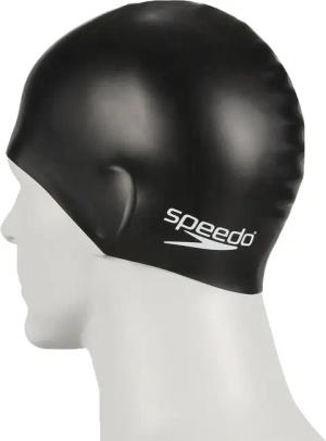 Speedo - Plain Moulded Silicone Junior Badekappe Kinder schwarz