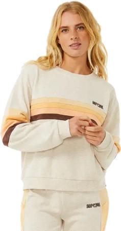 Rip Curl - Surf Revival Pannelled Sweatshirt Damen oatmeal marle