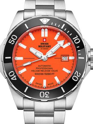 Swiss Military SMA34092.03 Automatik Diver Herrenuhr 45mm 100ATM