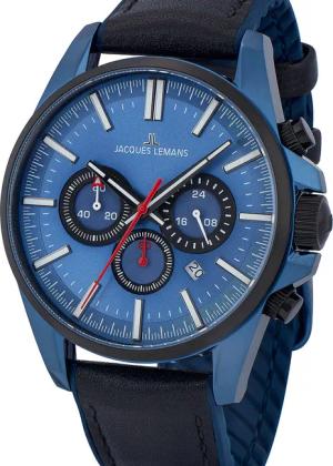 Jacques Lemans 1-2119C Liverpool Chronograph Herrenuhr 44mm 10ATM