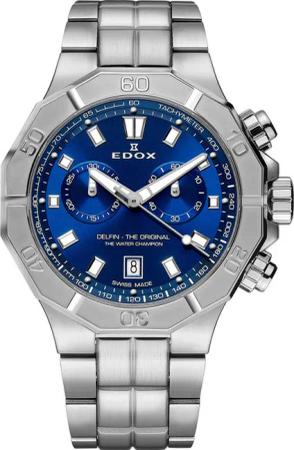 Edox 10113-3M-BUIN Delfin Chronograph Herrenuhr 43mm 20ATM