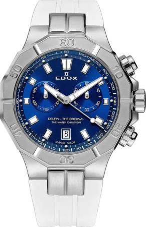 Edox 10113-3CAB-BUIN Delfin Chronograph Herrenuhr 43mm 20ATM