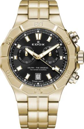 Edox 10113-37JM-NID Delfin Chronograph Herrenuhr 43mm 20ATM