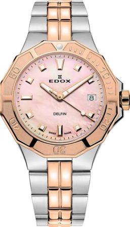 Edox 53020-357RM-ROR Delfin Diver Damenuhr 38mm 20ATM