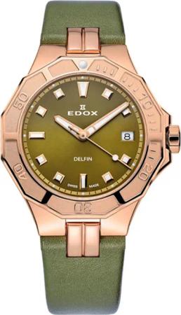 Edox 53020-37RC-VR Delfin Diver Damenuhr 38mm 20ATM