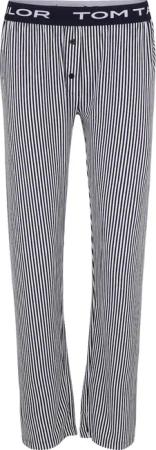 TOM TAILOR Damen Pyjamahose mit Streifenmuster, blau, Gestreift, Gr. 44