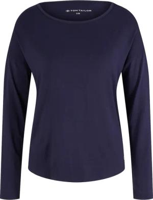 TOM TAILOR Damen Pyjama-Oberteil, blau, Uni, Gr. 40