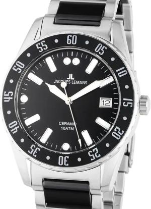 Jacques Lemans 42-10A Liverpool Ceramic Herrenuhr 42mm 10ATM