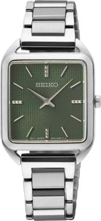 Seiko SWR075P1 Damenuhr eckige Damenuhr 26mm 5ATM