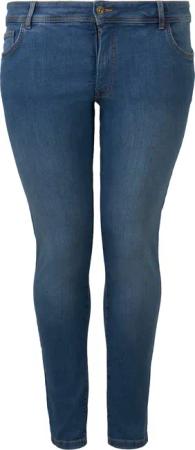 TOM TAILOR Damen Plus Size - Skinny Jeans, blau, Uni, Gr. 44