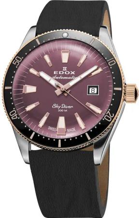 Edox 80131-357RNRC-VIO Skydiver Automatik +2. Armband Damenuhr