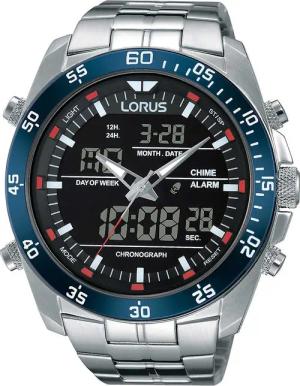Lorus RW623AX5 Analog-Digital Alarm Chronograph Herrenuhr 46mm 10ATM