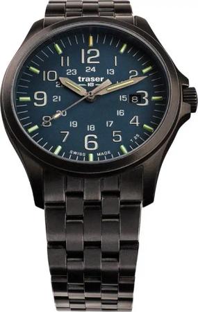 Traser H3 108739 P67 Officer GunMetal Blue Herrenuhr 42mm 10ATM