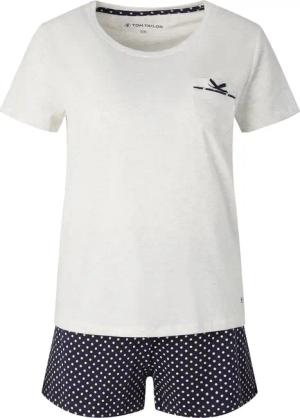 TOM TAILOR Damen Pyjama-Set mit Punktemuster, blau, Gepunktet, Gr. 46