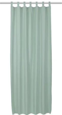 TOM TAILOR Unisex Unifarbener Schlaufenvorhang aus Baumwolle, grün, Uni, Gr. 140/255