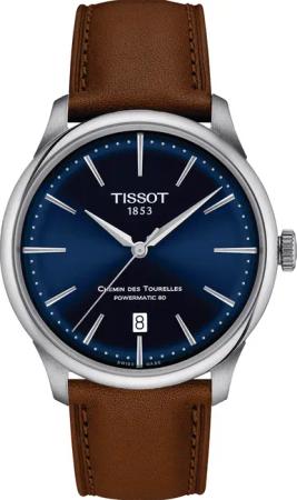 Tissot T1398071604100 Herrenuhr Chemin des Tourelles Powermatic-80 39mm 5ATM