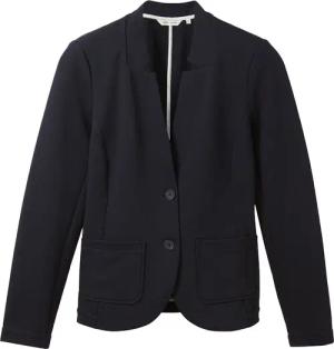 TOM TAILOR Damen Slim Fit Blazer mit Ottoman Struktur, blau, Uni, Gr. XXL