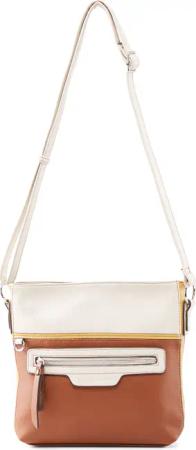 TOM TAILOR Damen TTJULE Umhängetasche mit Colour Blocking, braun, Colour Blocking, Gr. ONESIZE