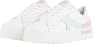 TOM TAILOR Damen Sneaker aus Leder, weiß, Uni, Gr. 38