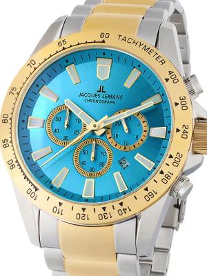 Jacques Lemans 1-2140J Liverpool Chronograph Herrenuhr 48mm 10ATM