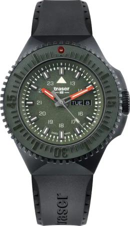 Traser H3 109859 P69 Black Green Herrenuhr 46mm 20ATM