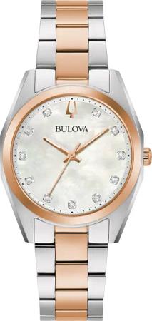 Bulova 98P207 Surveyor Diamant Damenuhr 31mm 3ATM
