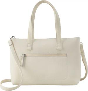 TOM TAILOR Damen TTELIS M Shopper mit Ziernaht, weiß, Uni, Gr. ONESIZE