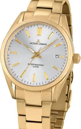 Jacques Lemans 1-1859K Derby Herrenuhr 40mm 10ATM