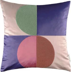 TOM TAILOR Unisex Mehrfarbige Zierkissenhülle, rosa, Muster, Gr. 45X45