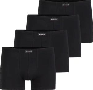 TOM TAILOR Herren Kurze Boxershorts im 4er-Pack, schwarz, Uni, Gr. XL/7