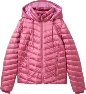 TOM TAILOR Damen Leichte Steppjacke mit Kapuze, rosa, Uni, Gr. XXL