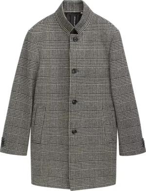 TOM TAILOR Herren Mantel mit Wolle, schwarz, Uni, Gr. XXXL
